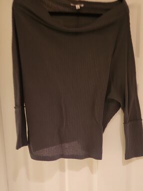 Umgee Off-the-Shoulder Ribbed Black Sweater